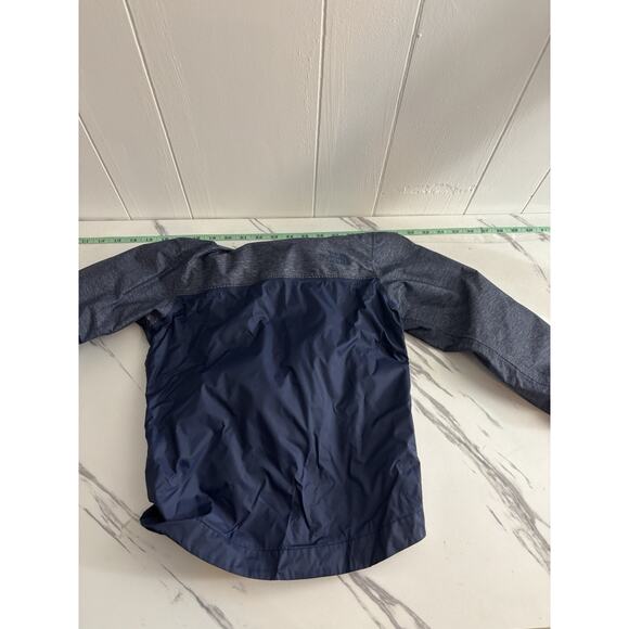 The North Face Boy’s Quinn Rain Jacket Blue Orange Zip Hooded Size XS - Picture 7 of 8